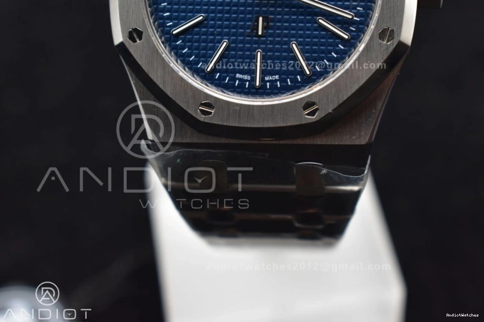 SS Textured Royal A Supportive on 39mm ZF Bracelet Oak SS 15202 1043 1:1 Edition Best Dial Blue 1218